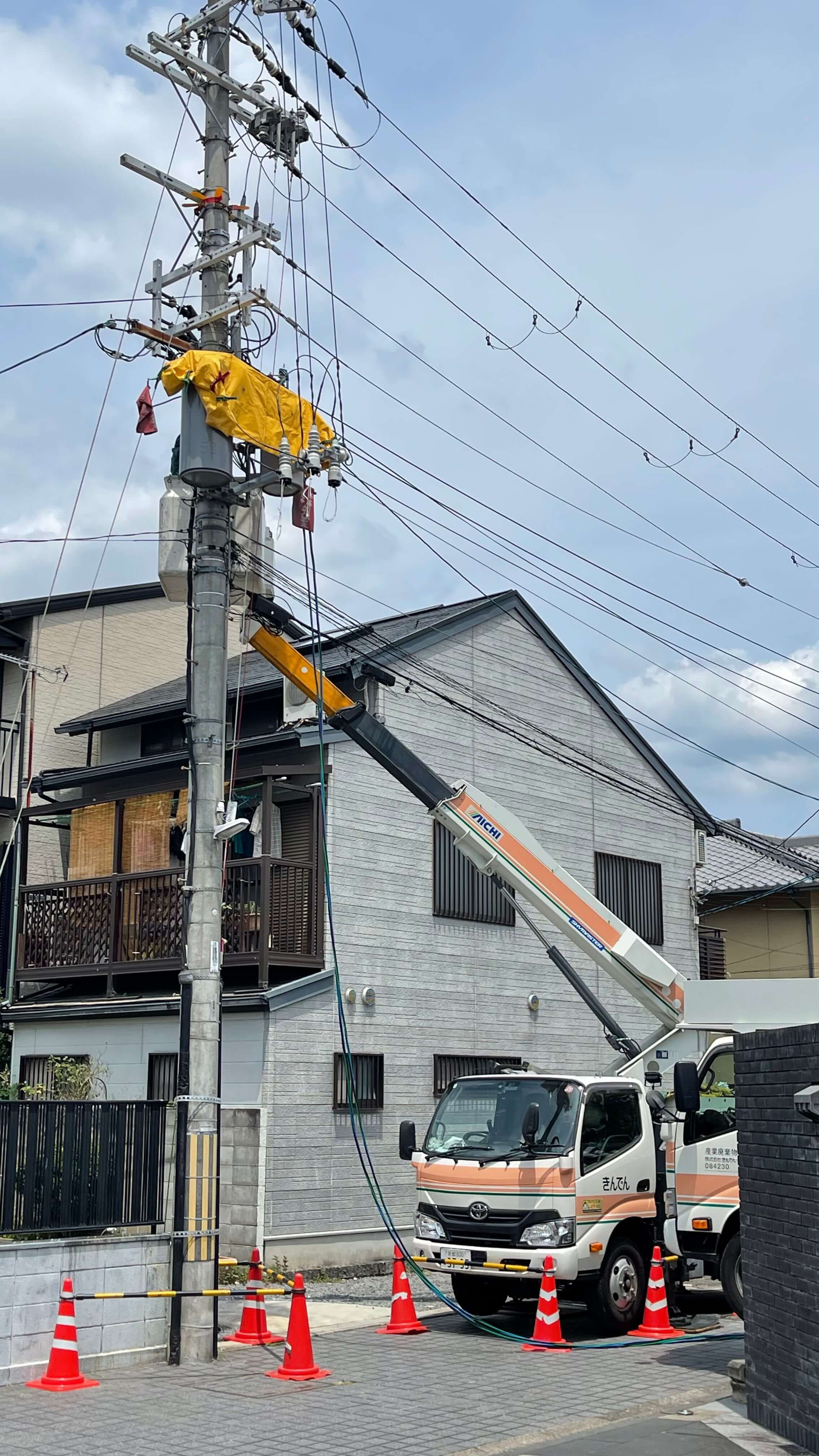 高圧受電から低圧受電へ切替工事
