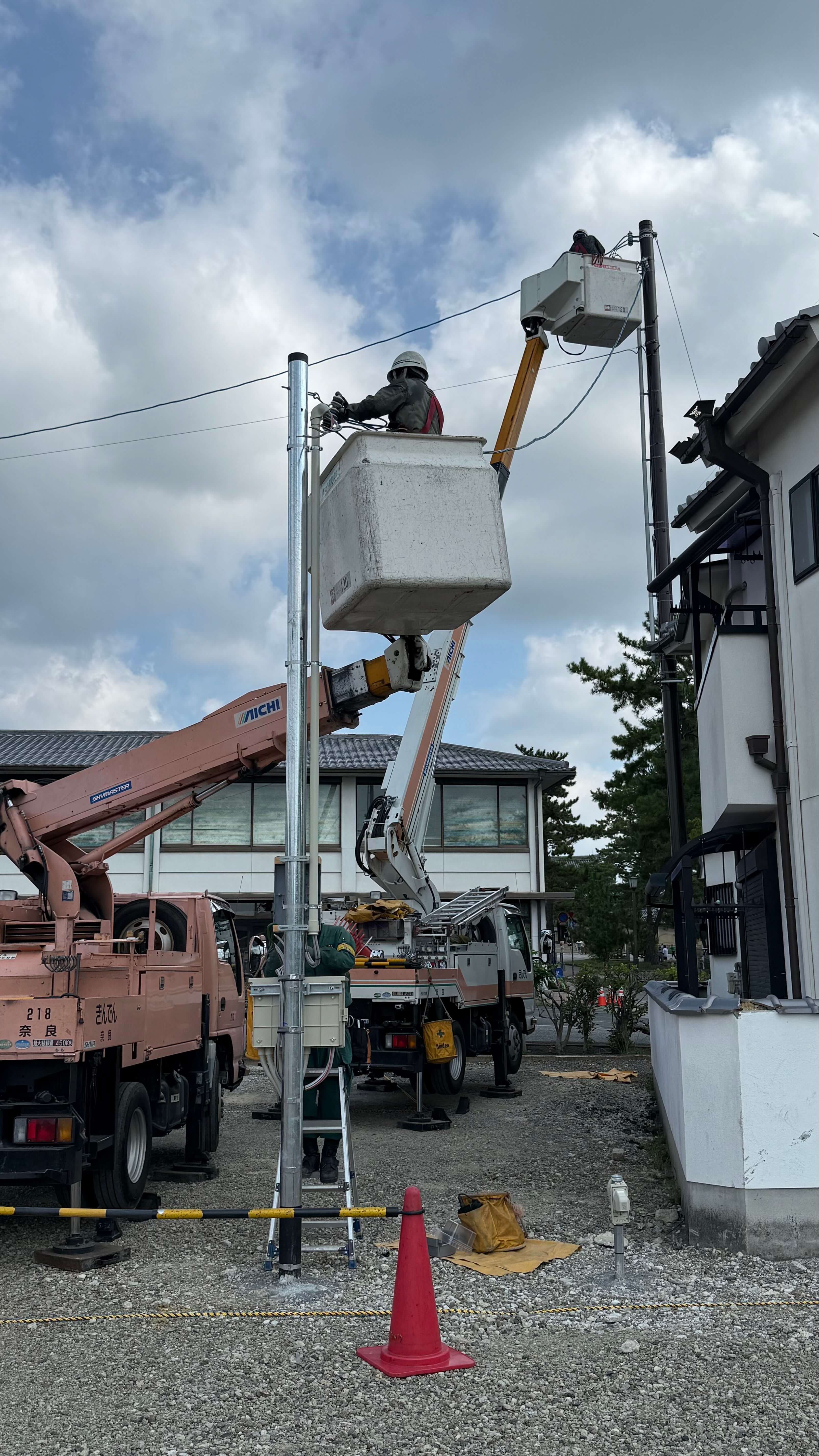 キッチンカー用コンセント新設工事